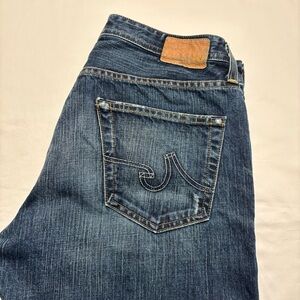 AG Adriano Goldschmied Dark Blue Straight Jeans